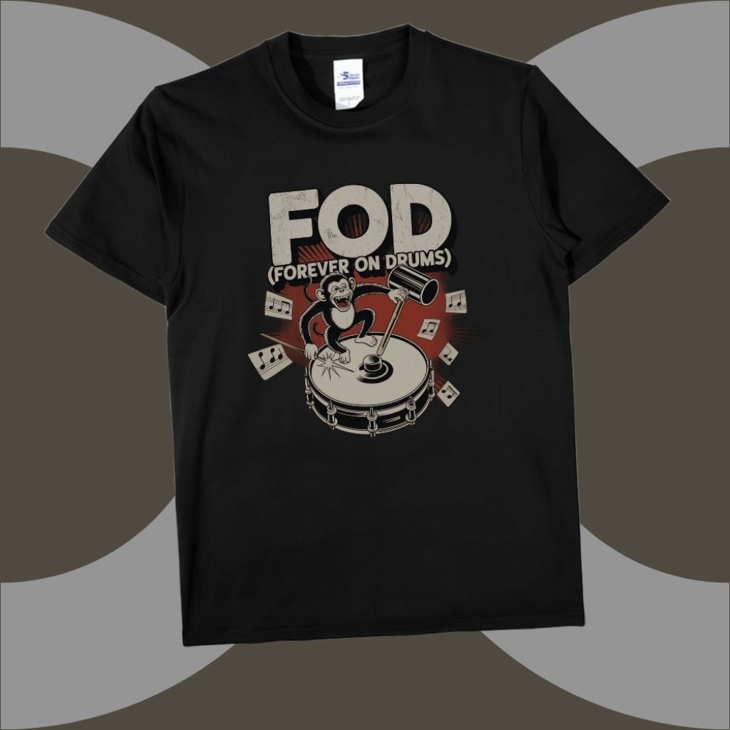 KAOS DRUM ORIGINAL FOD Clothing XZ 007 || Kaos Drummer || Baju Drum || Baju Drummer || Kaos Band || 