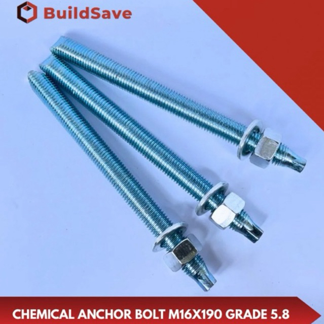 CHEMICAL ANCHOR STUD BOLT ANGKUR M16X190 GRADE 5.8