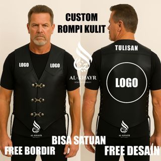 Rompi Kulit Motor / Rompi Kulit Touring / Rompi Kulit Bordir