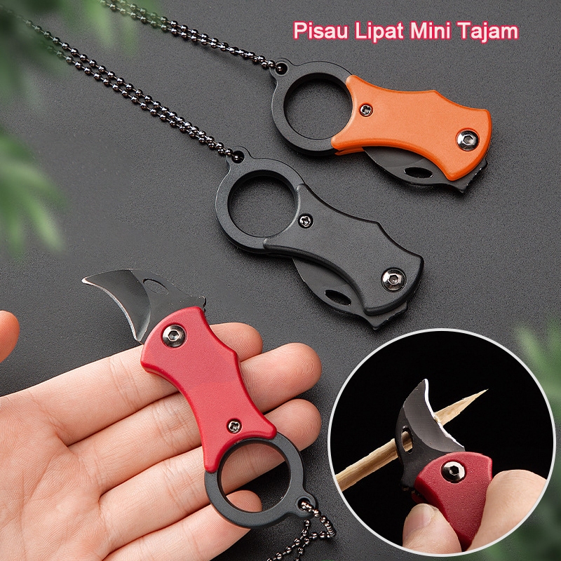 Mini  Pisau Lipat Pisau Lipet Kecil Pisau Tajam Lipat Pisau Kecil Lipat  Pisau Gantungan Kunci Survi