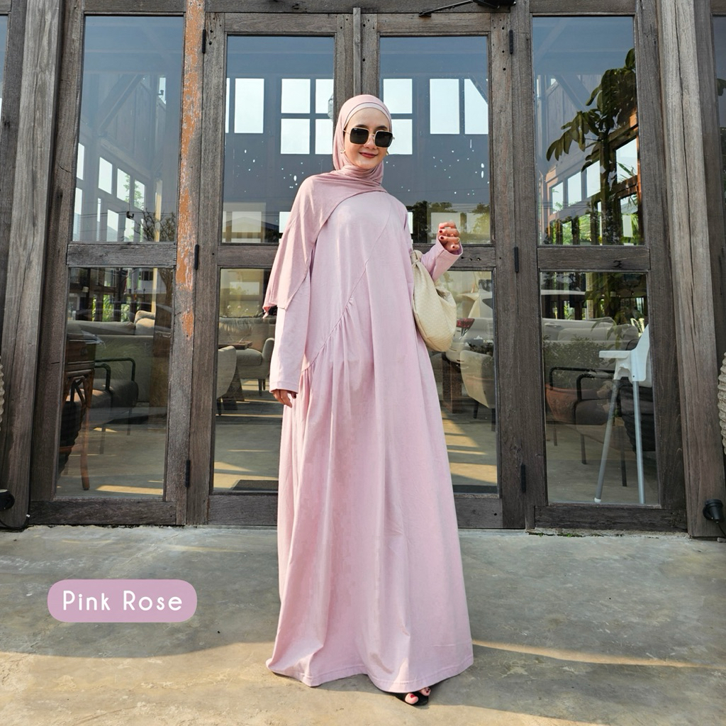 Kiana Dress Kaos Polos 100% Cotton Combed Gamis Kaos Premium Tbk