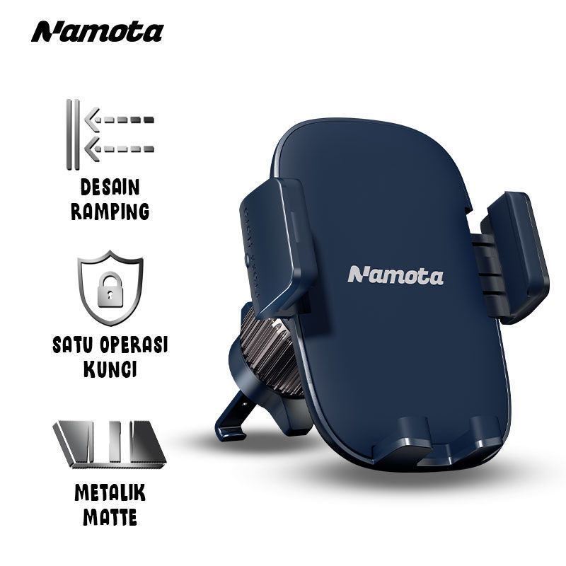 ROBOT X NAMOTA Car Holder Mobil HP Air Vent Car Phone Holder Metalik Matte Desain Ramping Kuat dan K