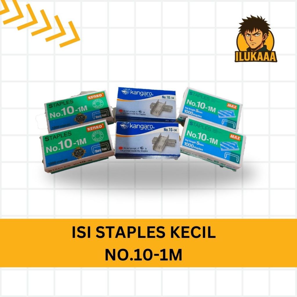 

REFILL STAPLES NO 10-1M MERK KANGARO MAX KENKO (ISI 1000 PCS)