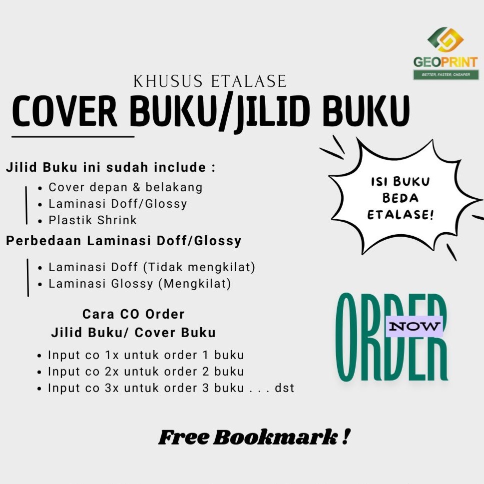 

Jilid Buku Satuan/Harga Murah/Include Laminasi/Shrink