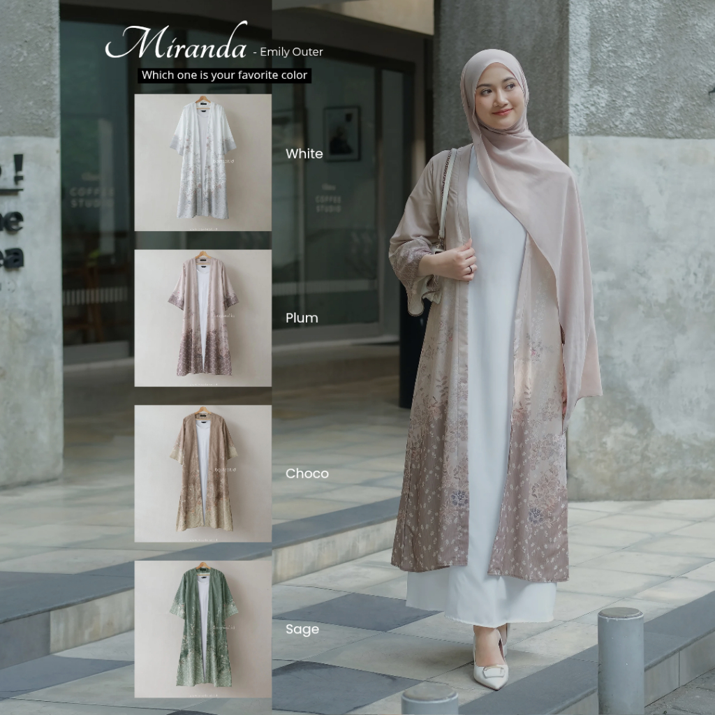 Bayleaf.id Miranda Emily Long Outer Motif Bunga