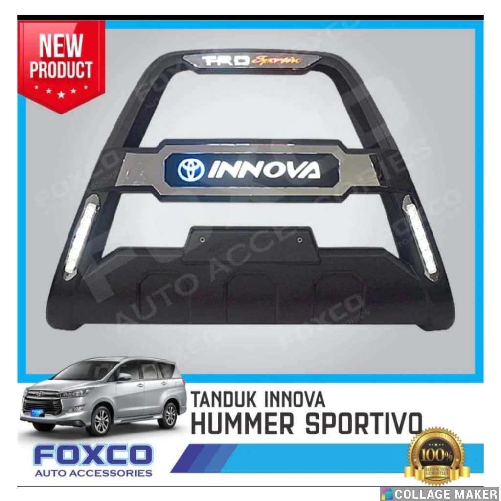Tanduk Bumper Depan Mobil Innova Model TRD SPORTIVO LED