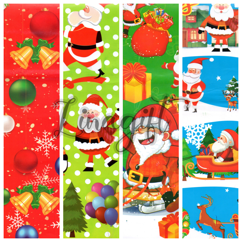 

( 5 Lembar ) SR NATAL - KERTAS KADO GLOSSY - GIFT WRAP PAPER XMAS SANTA MERRY CHRISTMAS