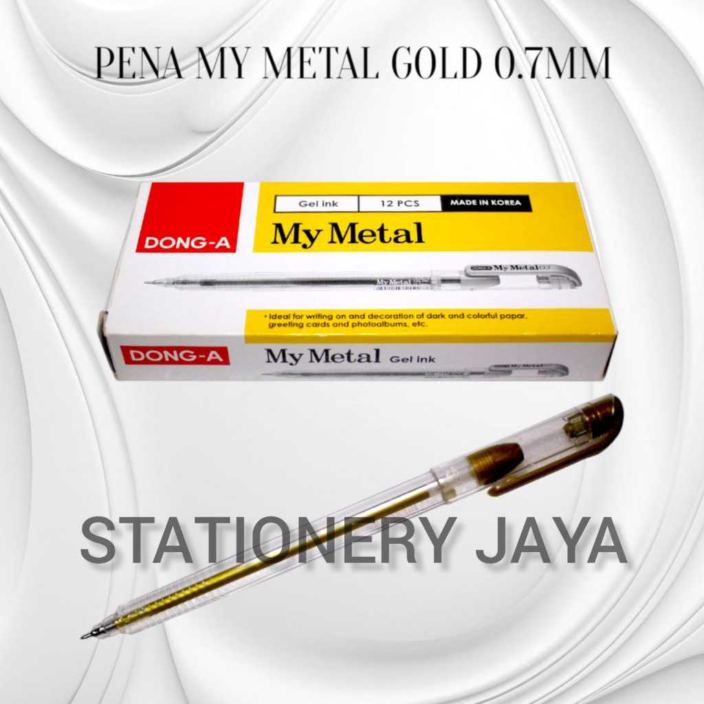 

Pen Gel DONG-A My Metal 0.7mm [Tinta Gold (Emas)/Silver] [1 LUSIN]