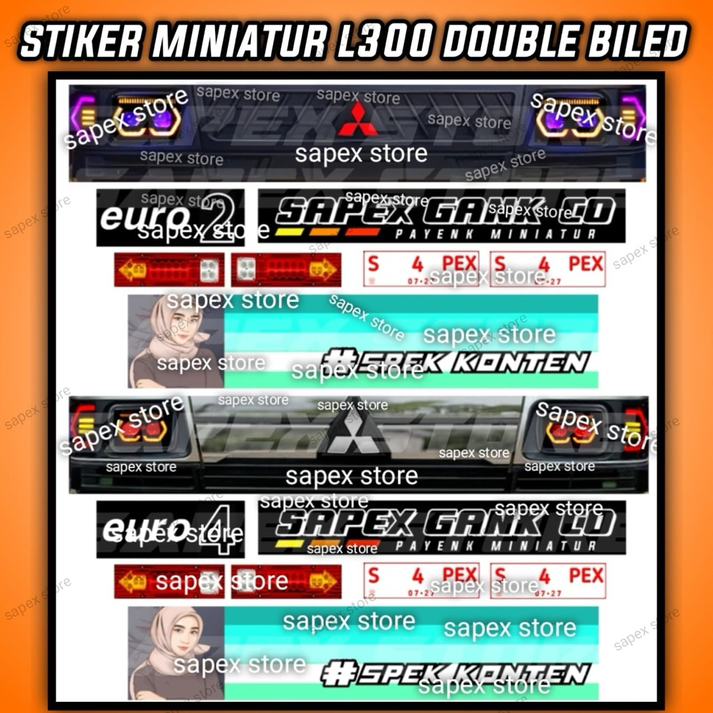 STIKER MINIATUR L300 DOUBLE BILED