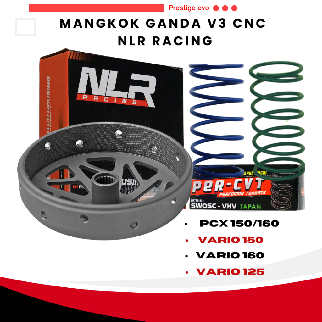 Paket Upgrade CVT  Mangkok Ganda Kartel Racing + per CVT BRT – Anti Gredek & Slip, Tarikan Enteng Be