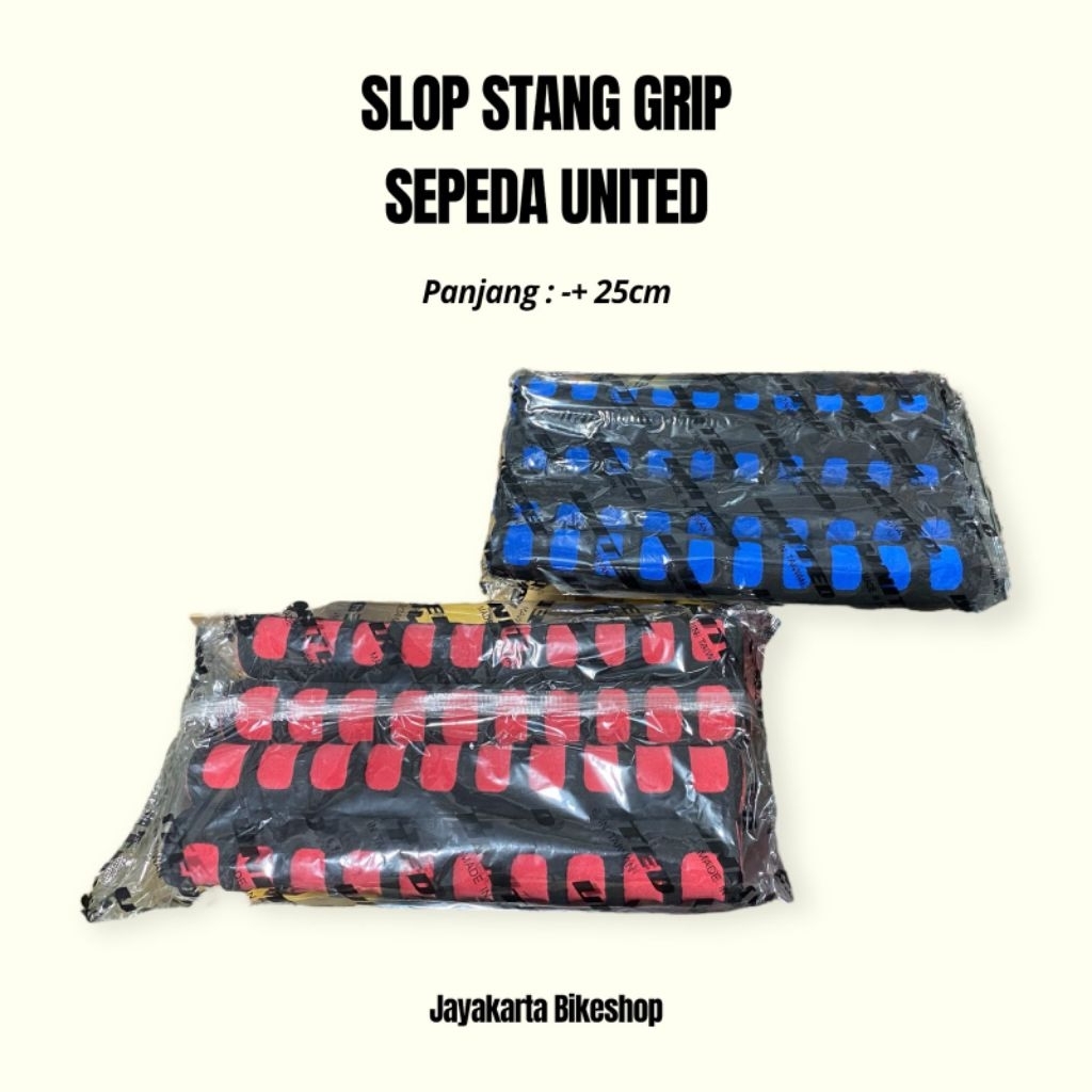 SLOP STANG GRIP SEPEDA UNITED LURUS | MERAH BIRU MTB ROADBIKE FIXIE