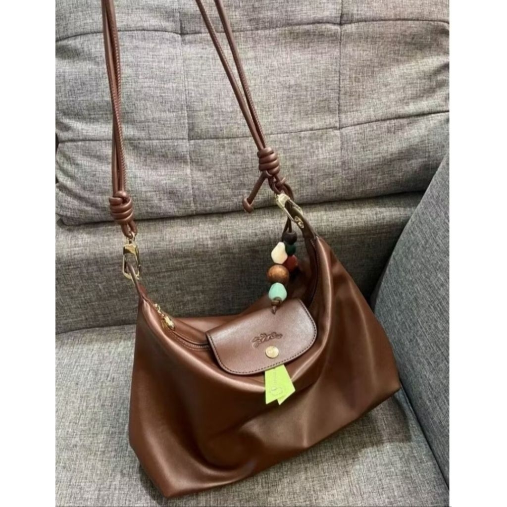 Tas Hobo LC Cuir warna COFFEE, Hobo Leather Lc cuir Coffee
