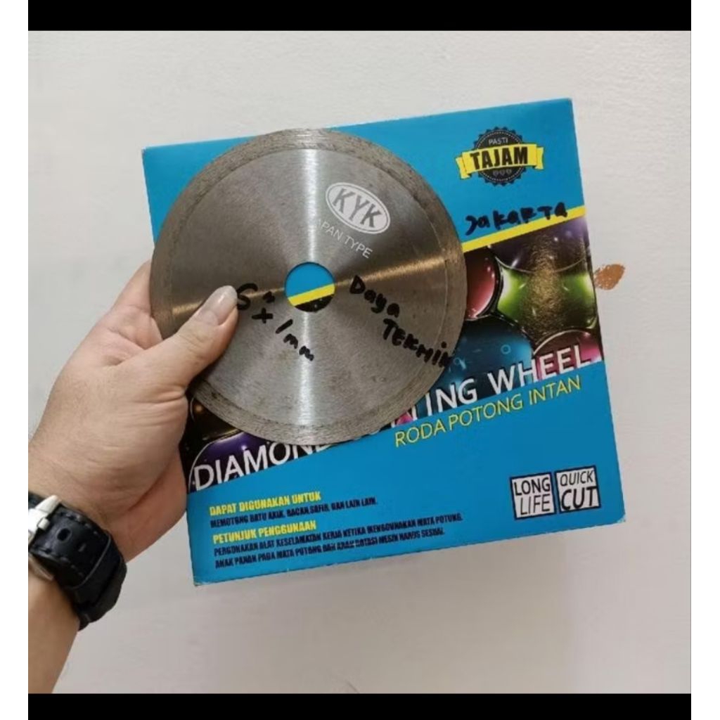 pisau potong batu akik 6" - pisau diamond tipis dmx - diamond cutting DW POTONG BATU ALAM DMX TIPIS