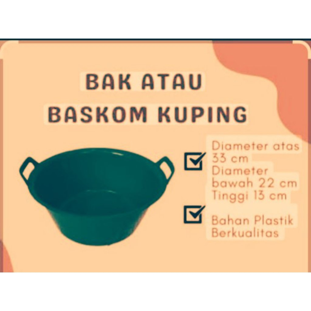 Bilu_Ciaw (3Pcs) Bak Kuping Ukuran 16 /Baskom Kuping/Baskom Hajatan/Bak Serbaguna.