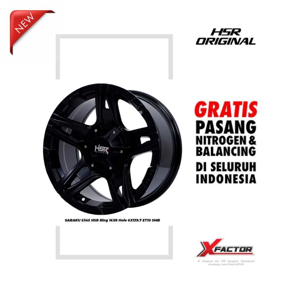 VELG MOBIL R16 HSR SABAKU HSR R16X8 H 6X139,7 ET10 SMB