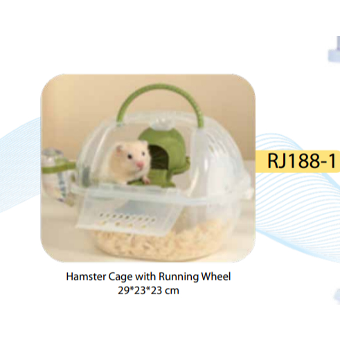 Kandang Hamster RJ188-1 | Kandang Bola Transparan dengan Roda Putar