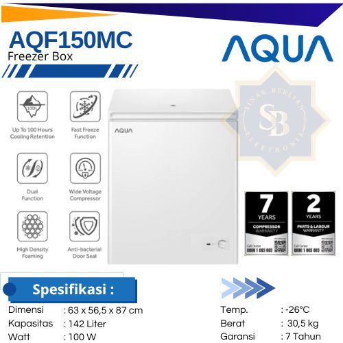 Chest Freezer AQUA Japan AQF-150MC Freezer Box 142 Liter