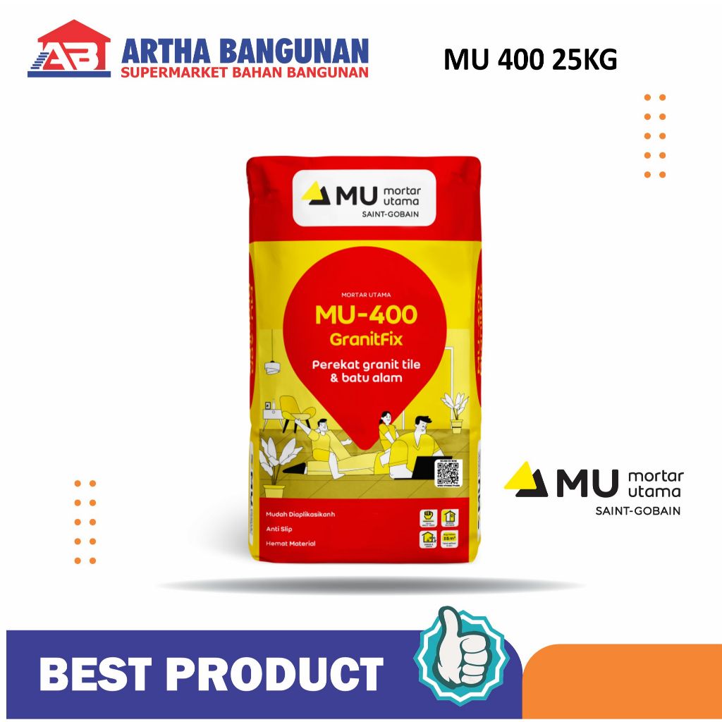 MU-400 GRANITFIX PEREKAT GRANIT & BATU ALAM 25 KG
