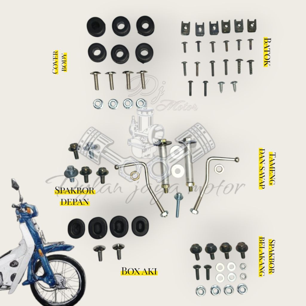 baut body full set Honda Astrea Star Astrea prima