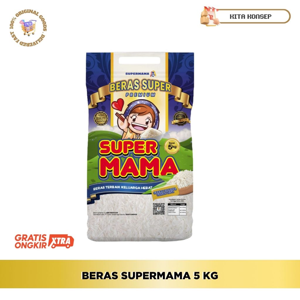 Beras Super Mama Premium Pandan Wangi 5kg