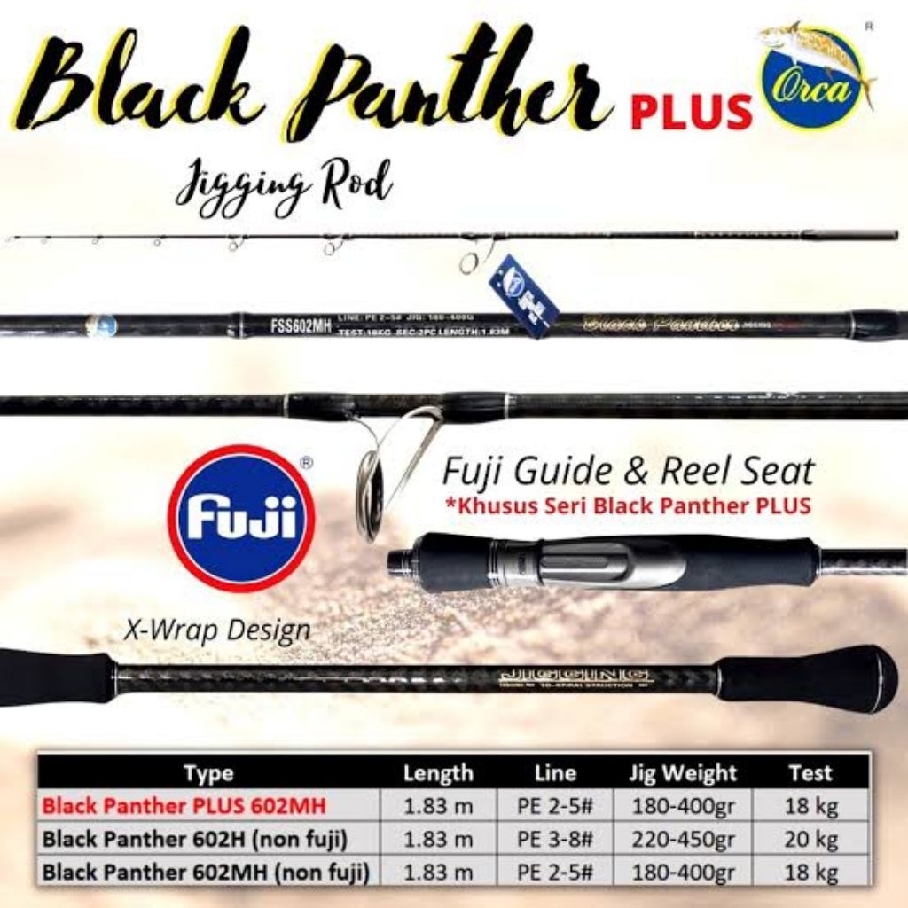 Joran Jigging Orca Black Panther 180cm PE 3-8