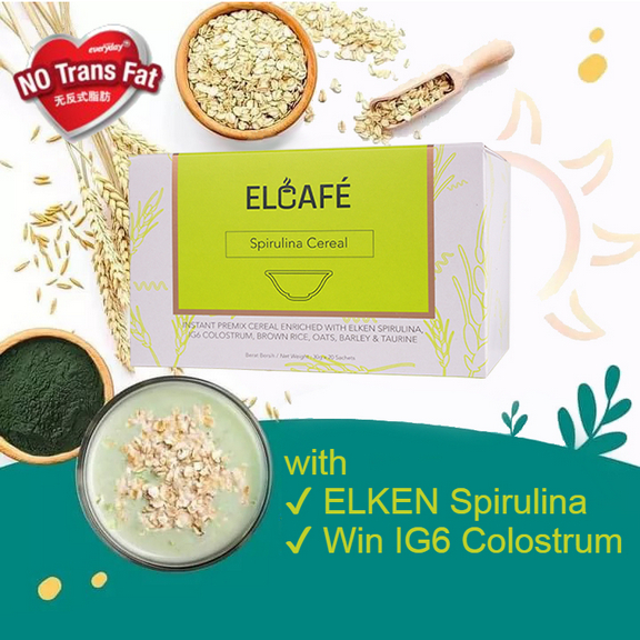 ECERAN 1 SACHET OYES SPIRULINA CEREAL ELKEN | MINUMAN BERGIZI