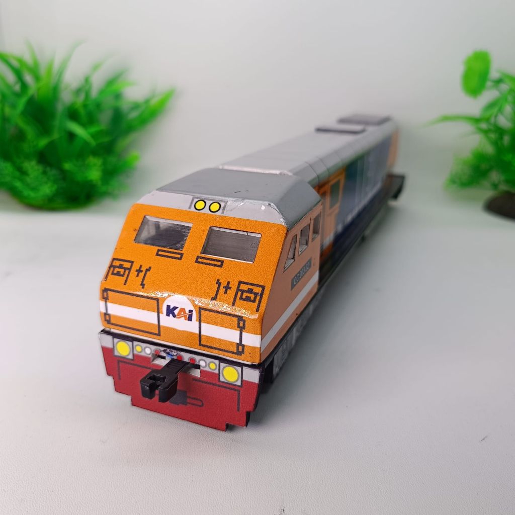 MINIATUR LOKOMOTIF CC 203 BIRU ORANYE