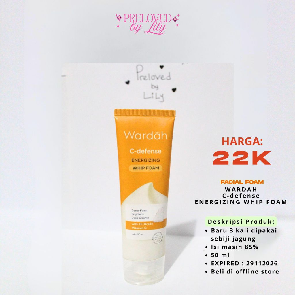 Preloved Facial Foam Wardah C-defense