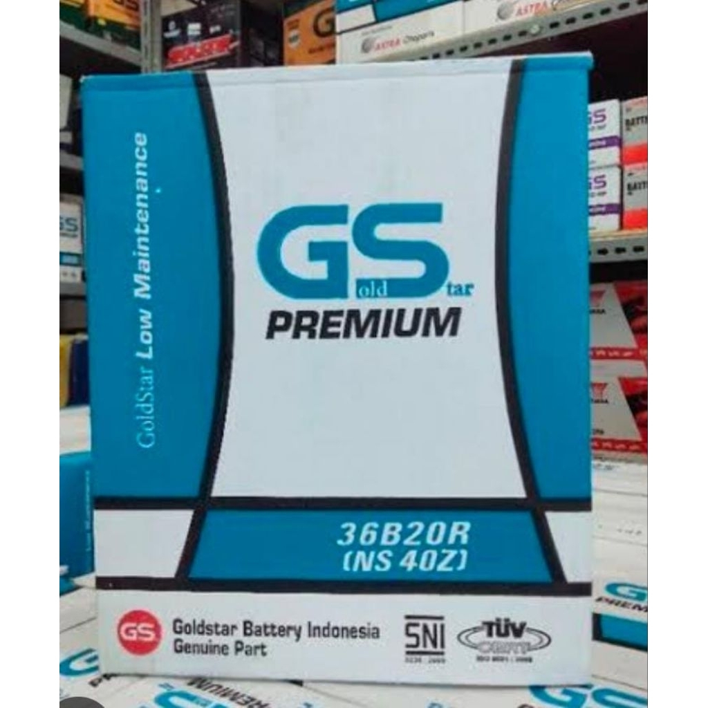 aki basah ns40z gs goldstar premium 12v 35ah untuk jenis mobil seperti Toyota Avanza, Rush, Veloz, D
