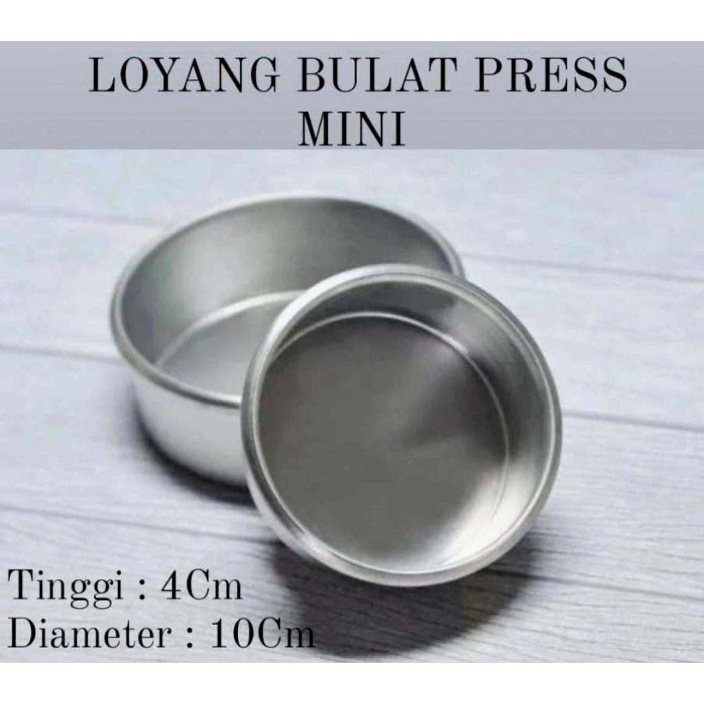 LOYANG BULAT 10CM TINGGI 4CM / LOYANG BULAT TANPA SAMBUNGAN 10CM TINGGI 4CM LOYANG JAPANESE CAKE 10C