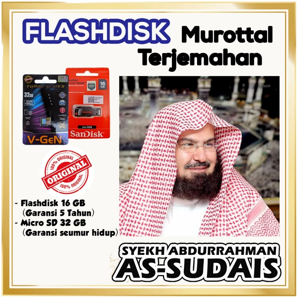 Flashdisk Murottal Murotal Murattal Al-Quran 30 Juz Full