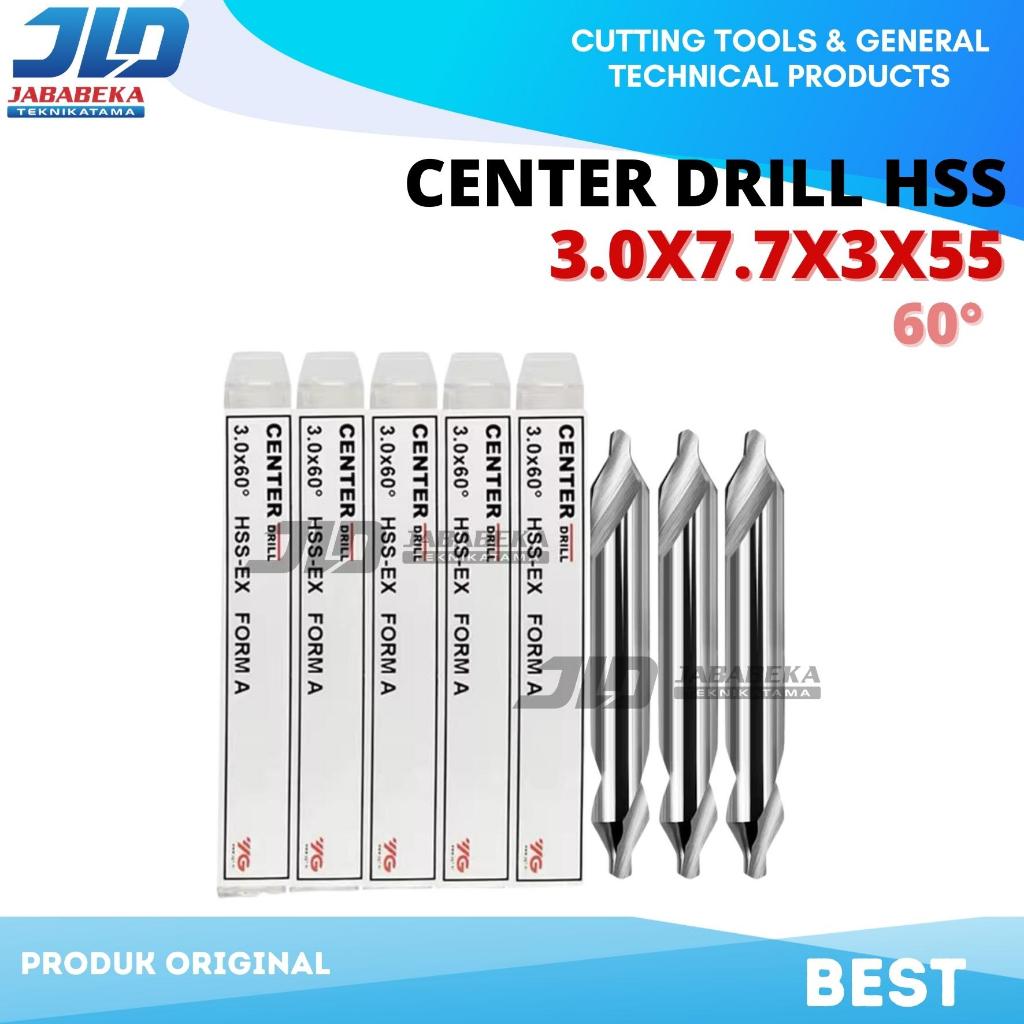 YG1 - NC Center Drill 3.0x90° HSSCo8 Tools Champer NC SPOTTING Drill 3.0x60° HSSCo8 Merk YG1