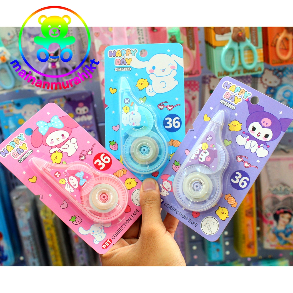 

MAINANKEI ATK TIPEX KERTAS TRONDOL KUROMI KARAKTER 9452 CORRECTION TAPE EX ROLL JUMBO 36 METER