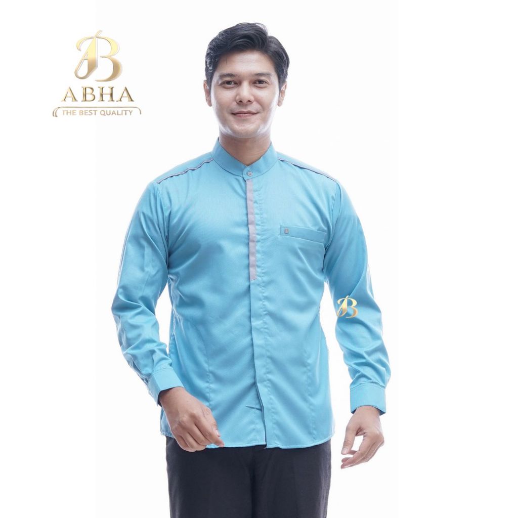 Baju Koko Pria Lengan Panjang Motif Simpel Warna Putih Kombinasi Baju Koko Putih Koko Pria