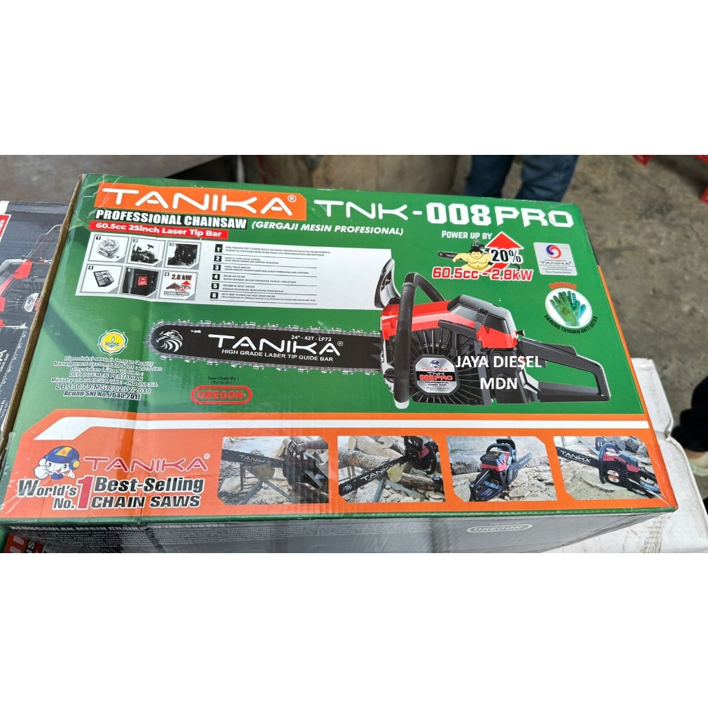CHAINSAW TANIKA 25 INCI 008 PRO SINGSO SENSO SINSO GERGAJI MESIN KAYU TANIKA 008PRO 25 INCH
