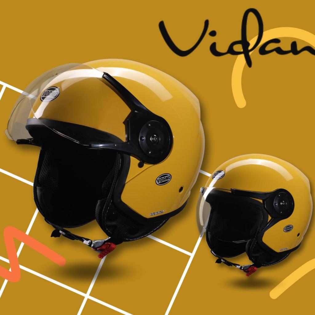 Helm Dewasa SNI Retro Bogo Vidano Gazelle Unisex Cewe Cowo Perempuan Wanita Hijab + Kaca Pilot- 1957