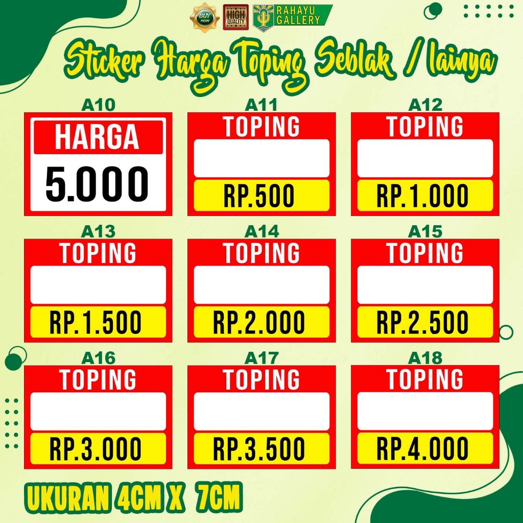 STIKER HARGA TOPING  -  STIKER HARGA SEBLAK  -  STIKER TOPING SEBLAK