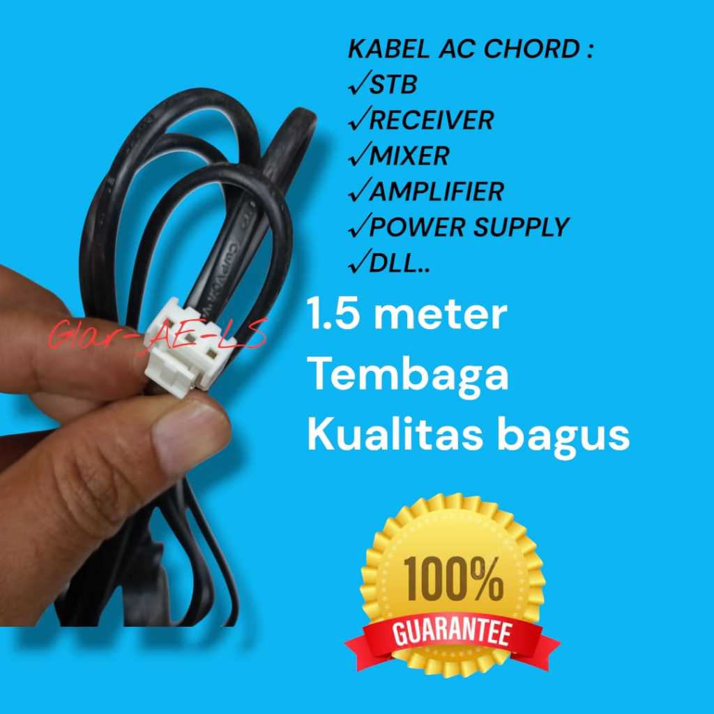 KABEL AC BUNTUNG SOKET STB POWER SUPPLY SETOP BOX MIXER AMPLIFIER