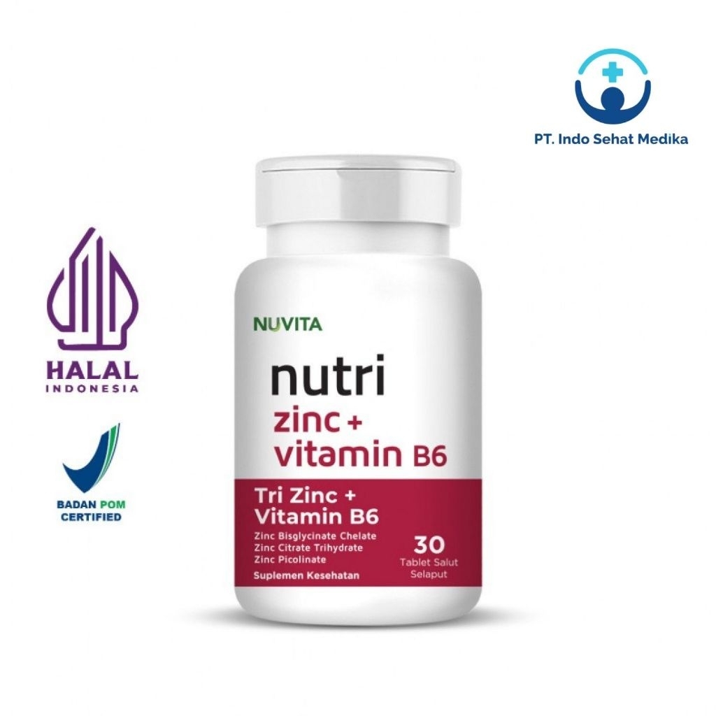 Nuvita Tri Zinc + Vitamin B6 30 Tablet
