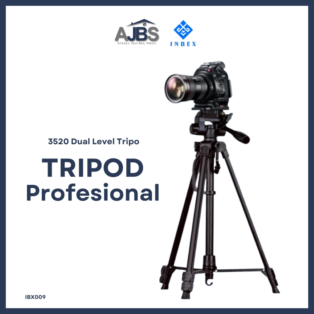Inbex 3520 Tripod Dual Level 170cm Tripod Kamera & HP Inbex Upgraded 3520 Dual Level Tripod IBX009