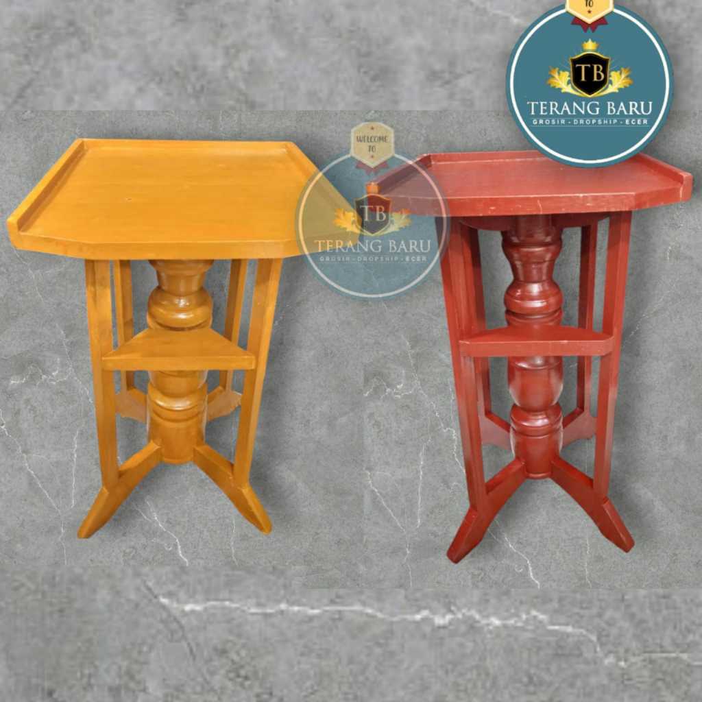 [FREE ONGKIR] Meja Dispenser Galon Kayu | Rak Kaki Guci Handmade Estetik