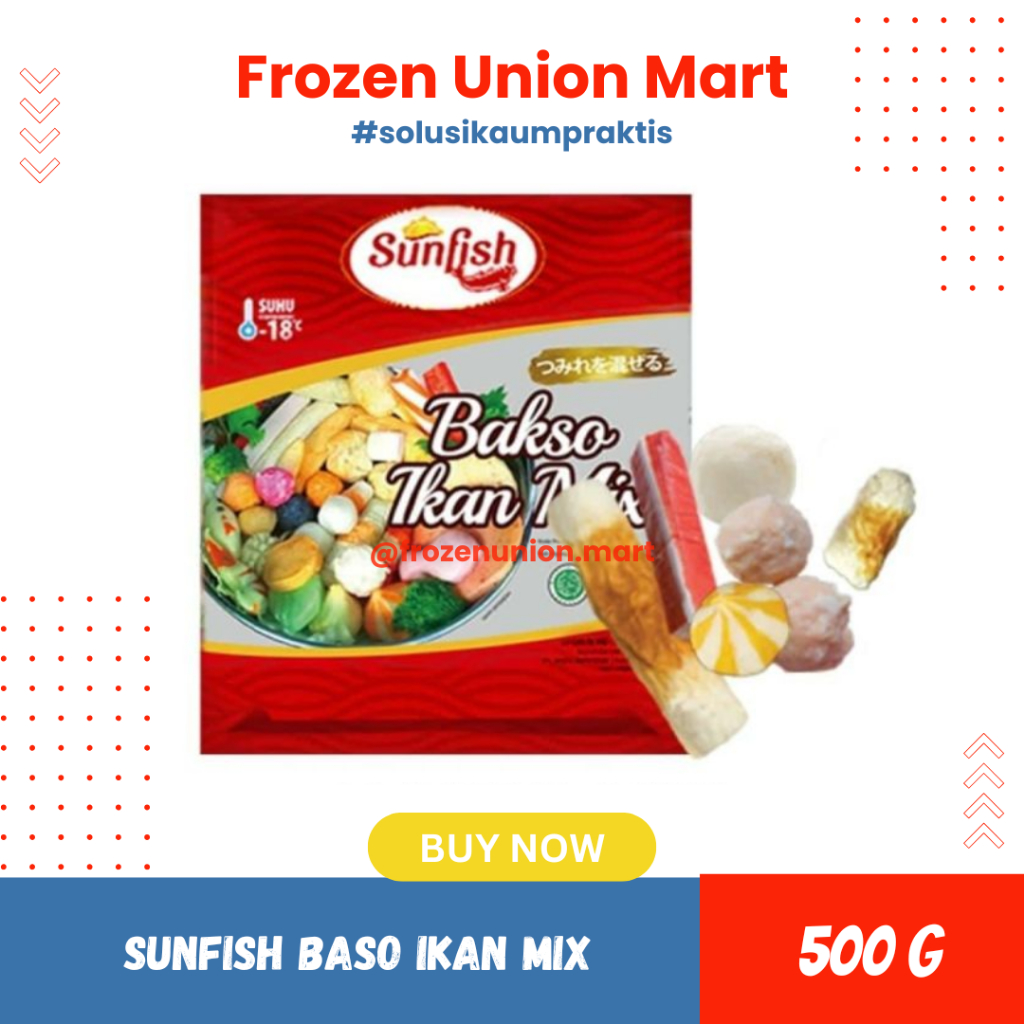 Sunfish Baso Mix Seafood Frozen 500gr | Baso Seafood campur