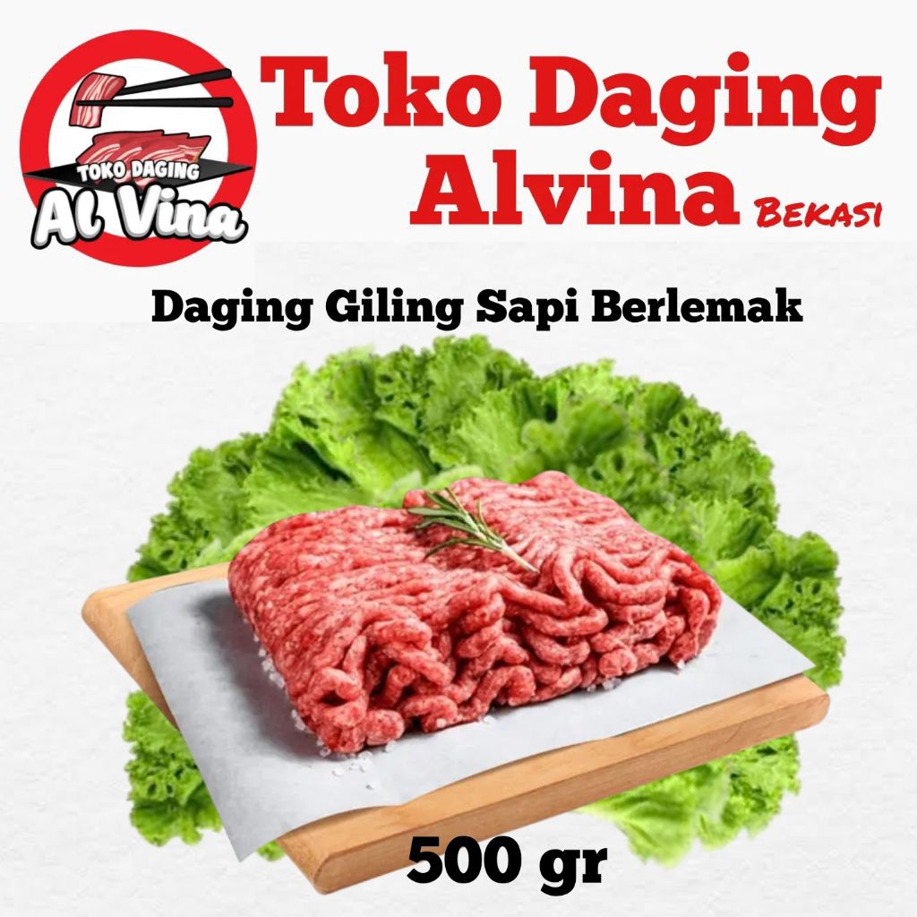 

Daging Giling Sapi Berlemak/Reguler 500gr-Toko Daging Alvina