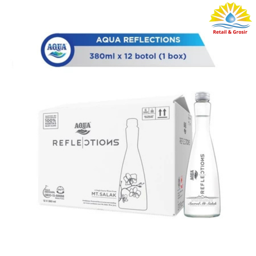 

Aqua Kaca Reflection Natural 380ml (isi 12 botol)