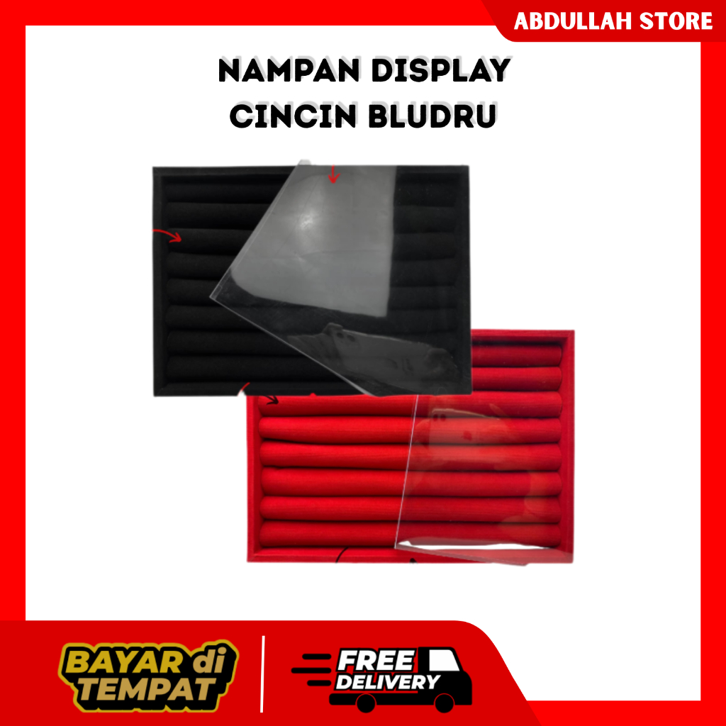 Display cincin nampan display cincin bludru - Jalur