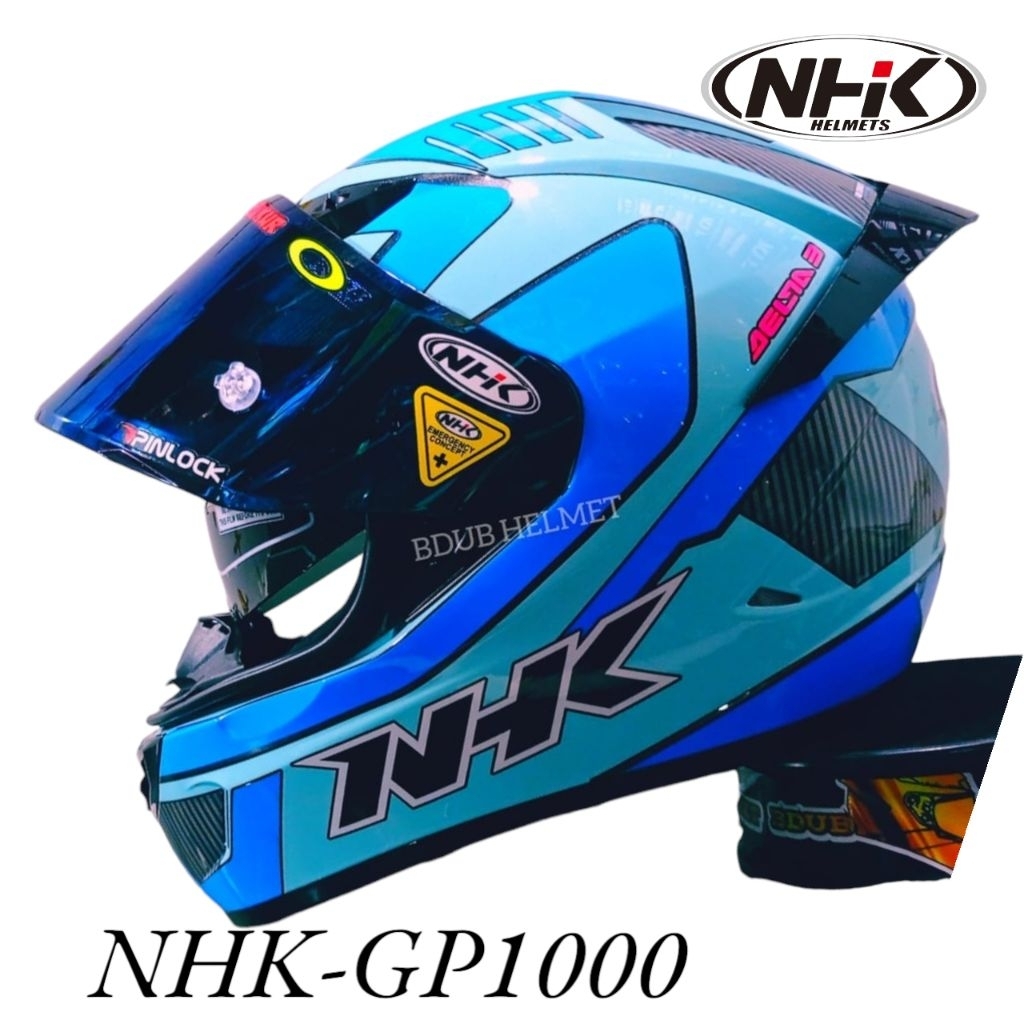 HELM NHK GP1000 STAR RED PAKET GANTENG_HELM NHK GP 1000  ORIGINAL SNI-DOT