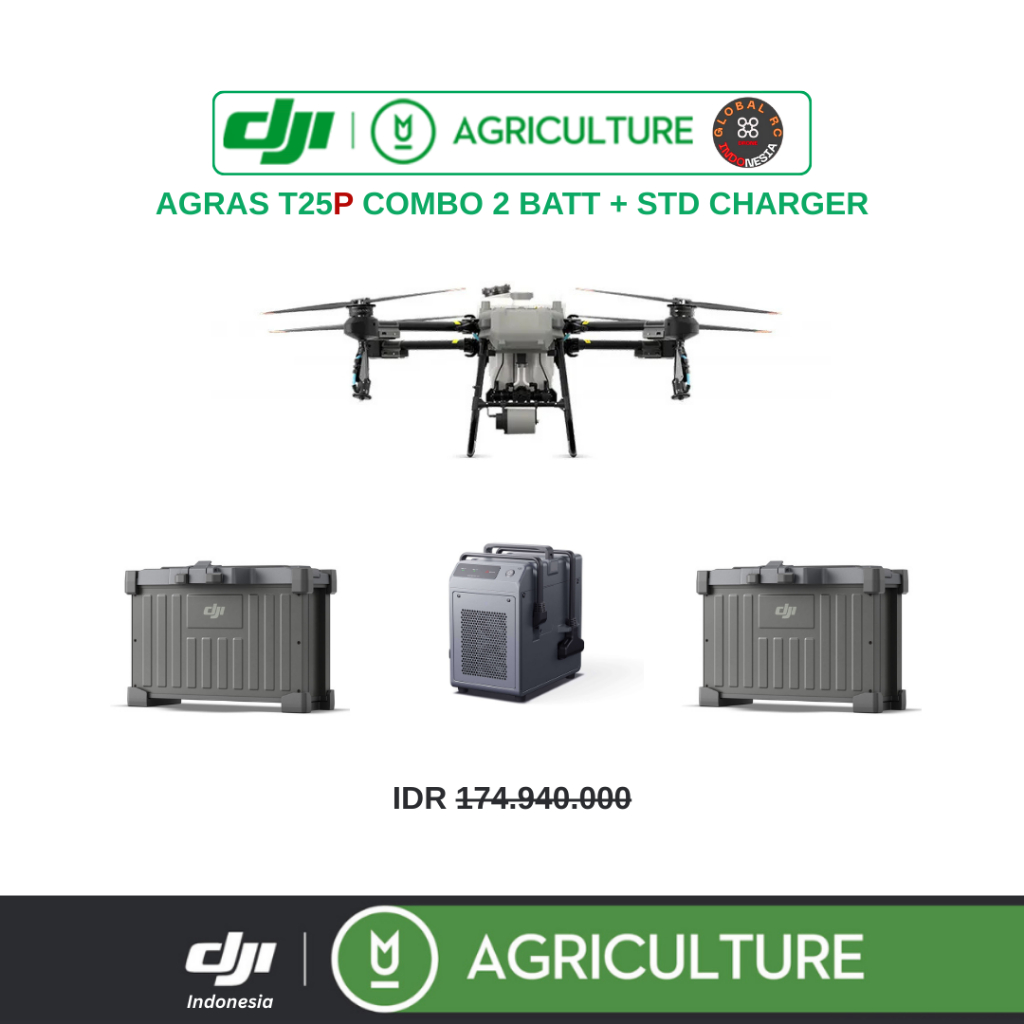 DJI Agras T25P Combo 2 Battery + Charger Standard Drone Pertanian Semprot Hama