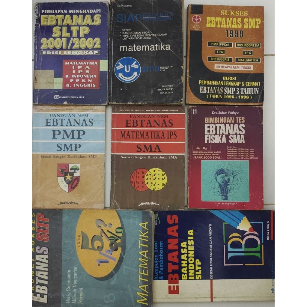 BUKU EBTANAS SMP & SMA BEKAS ORIGINAL