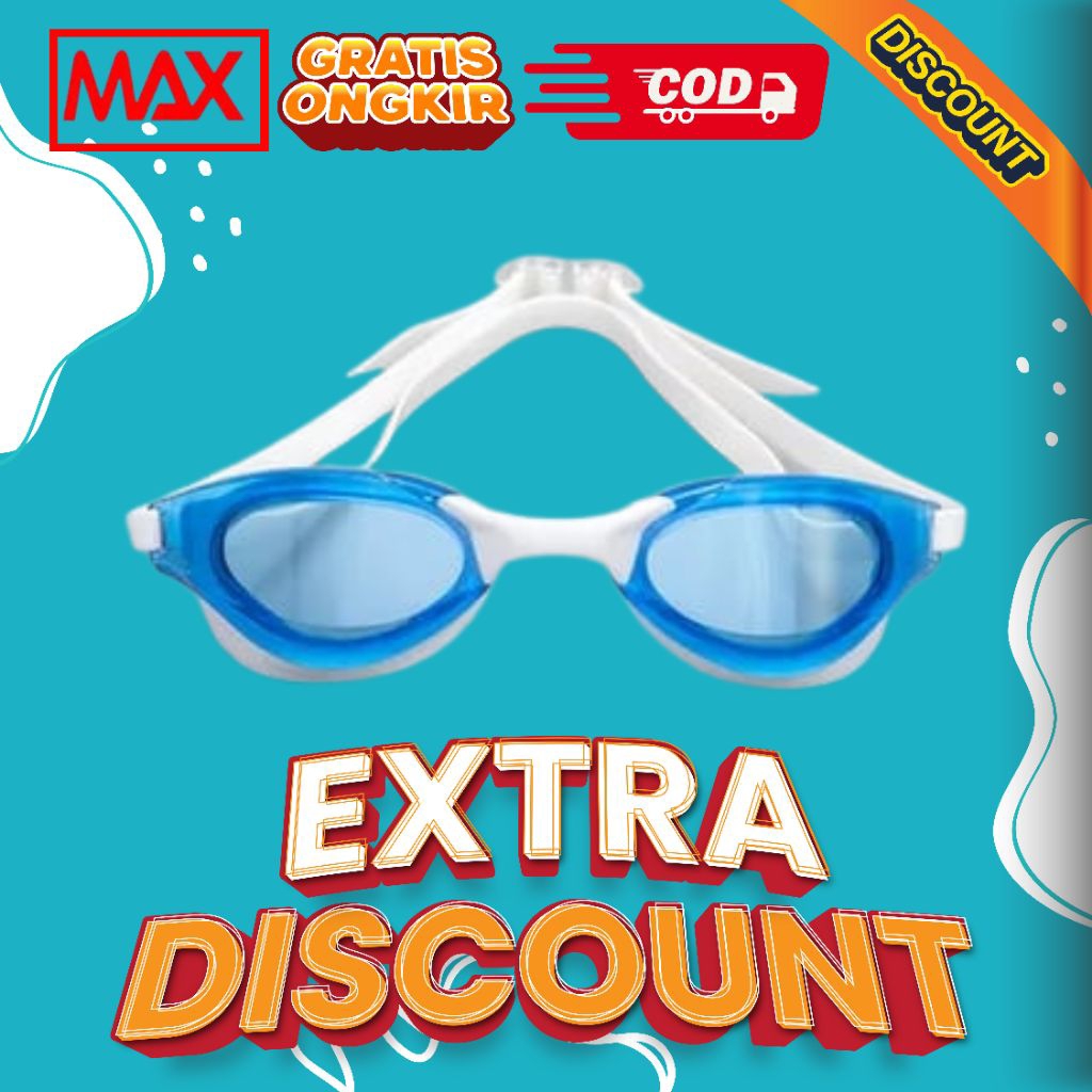Kacamata Renang Dewasa dan Anak, anti fog, Uv protection, Adjustable strap + Nose bridge + Hardcase