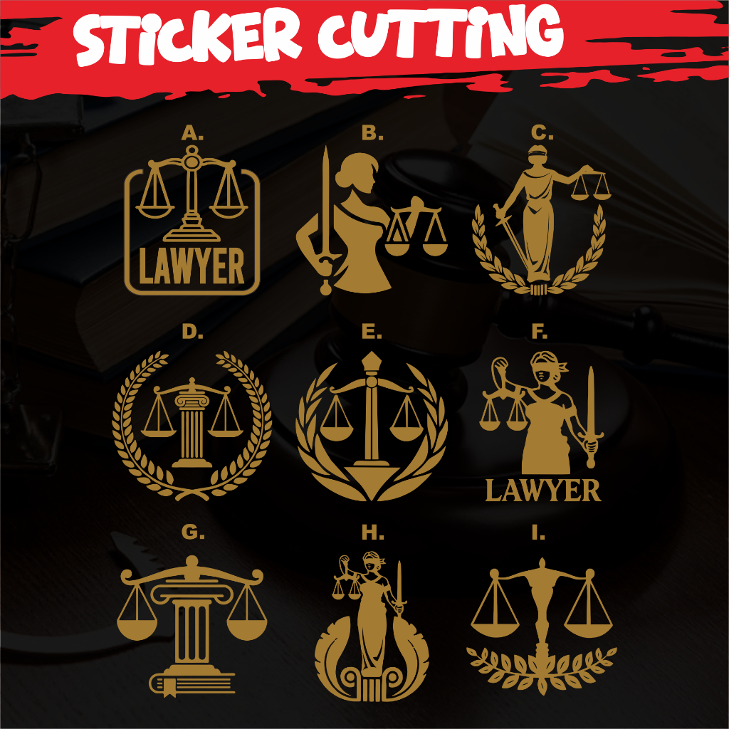 Stiker Justice Lawyer / Sticker Cutting Anti Air